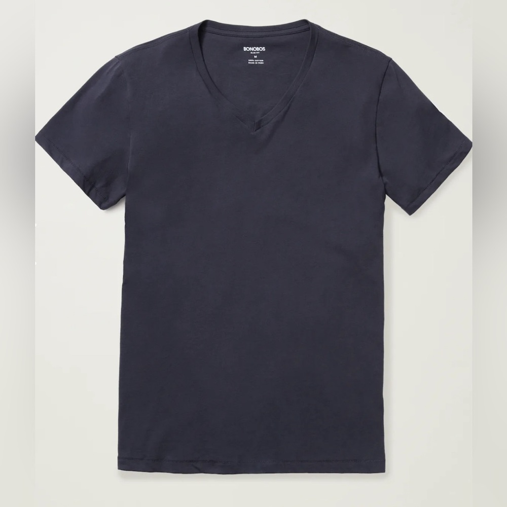 Bonobos V-Neck T-Shirt in Navy